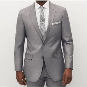 NWT The Suit Shop Textured Gray Suit Jacket Modern Fit Size 56 XLong